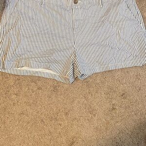 Old Navy Navy and White Striped Shorts